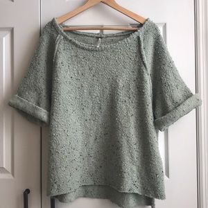 Free People Tweed Knit Top - XS